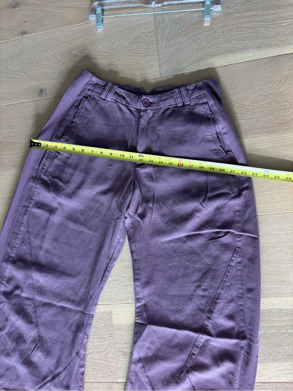 Free People Spotlight Washed Barrel Chino Trousers 6 Italian Plum NWT Wide Pant - Picture 10 of 11
